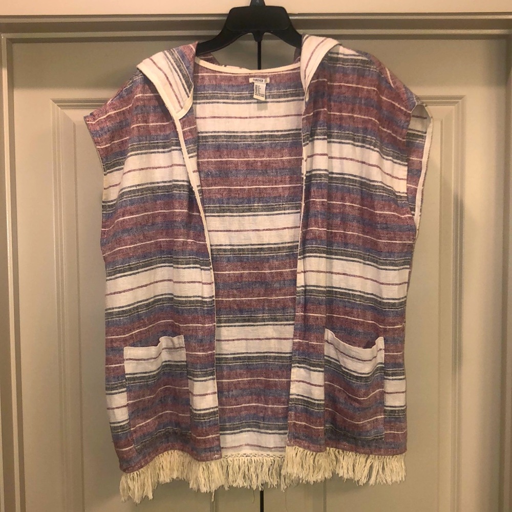 Retro poncho beach coverup